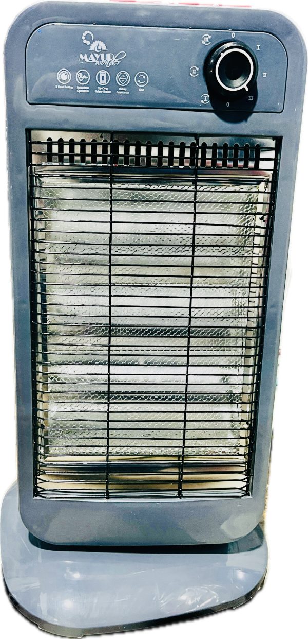 MAYUR WONDER WARMIO 3 ROD OSCILLATION HALOGEN HEATER (WHITE/GREY)